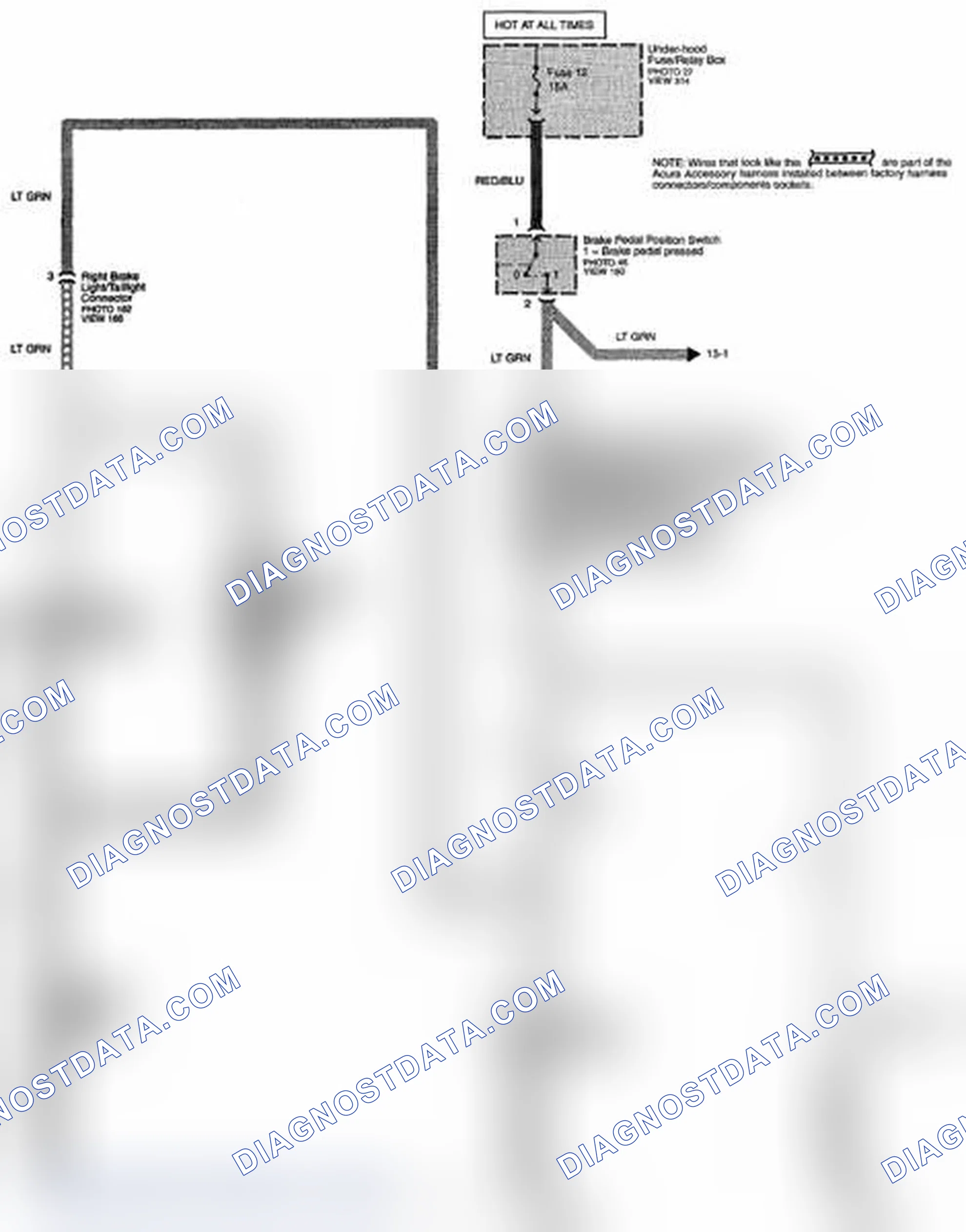 Scheme 241: High Mount Brake Light (Acura Accessory) Circuit Diagram (Page 110-14)