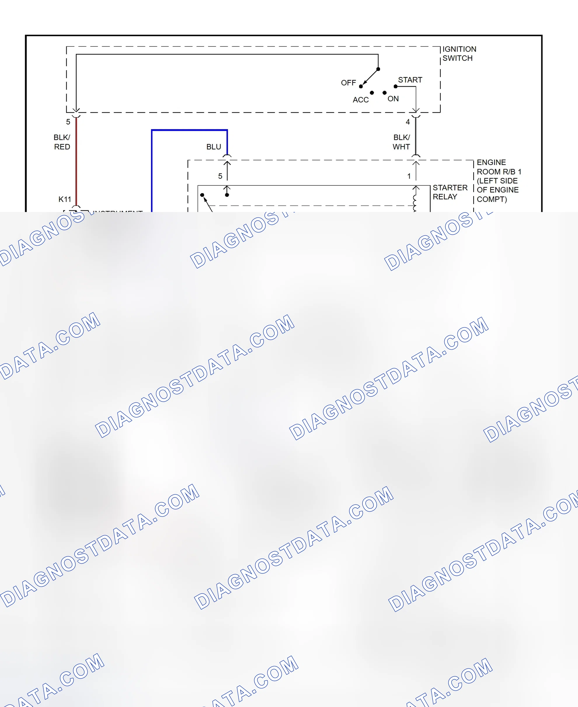 Fig. 23: Starting System Wiring Diagram (Celica)