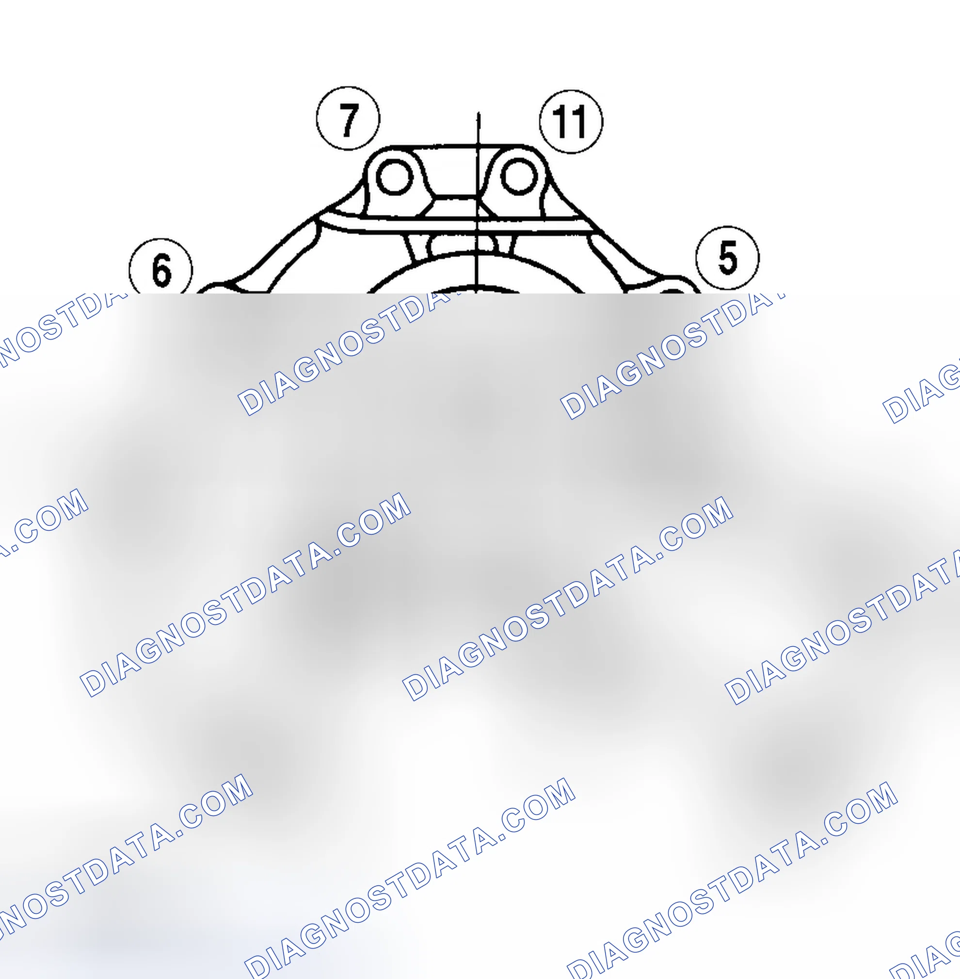 Scheme 2: WATER PUMP BOLT TIGHTENING SEQUENCE