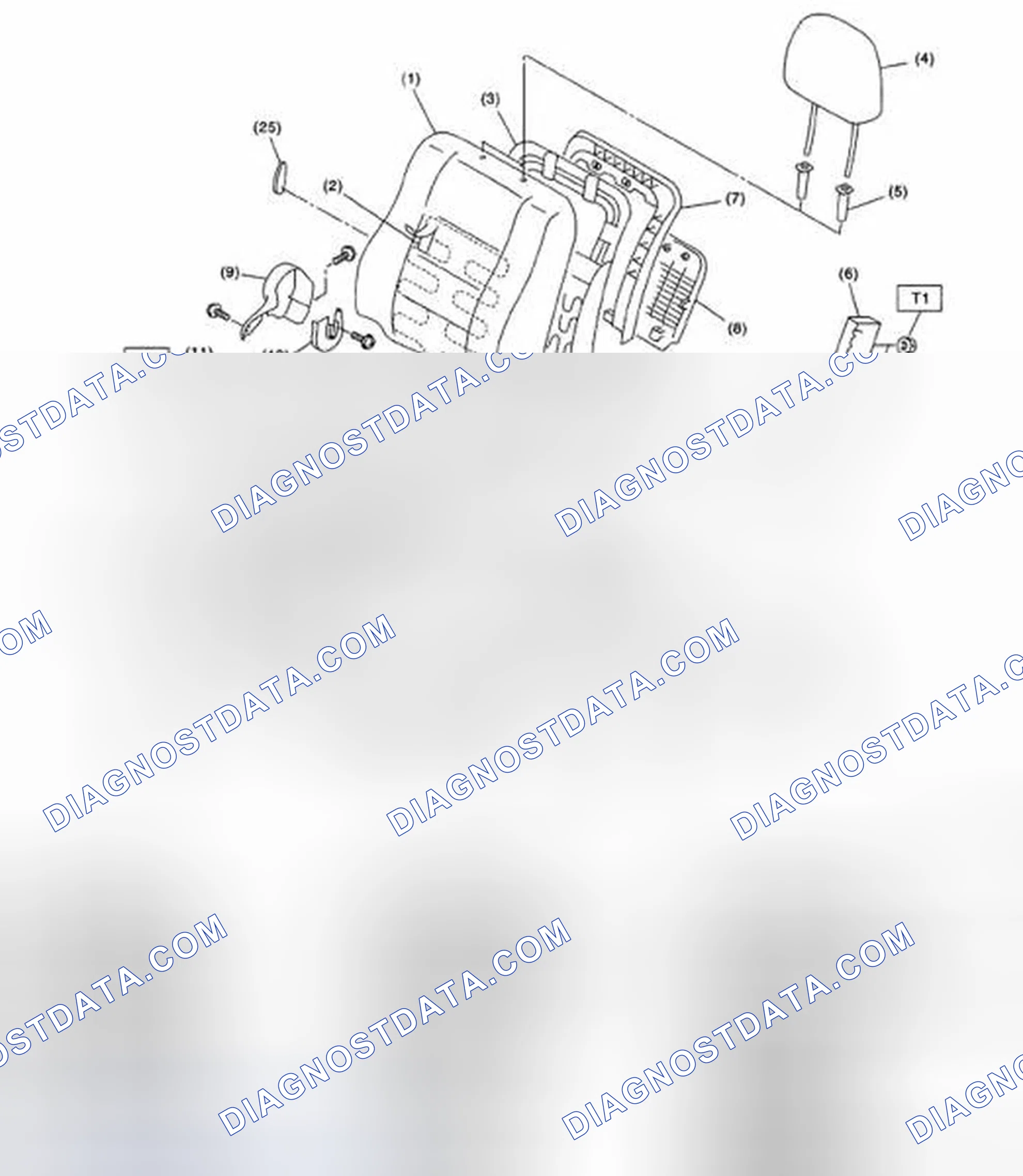 Scheme 19: FRONT SEAT LH (MANUAL SEAT)