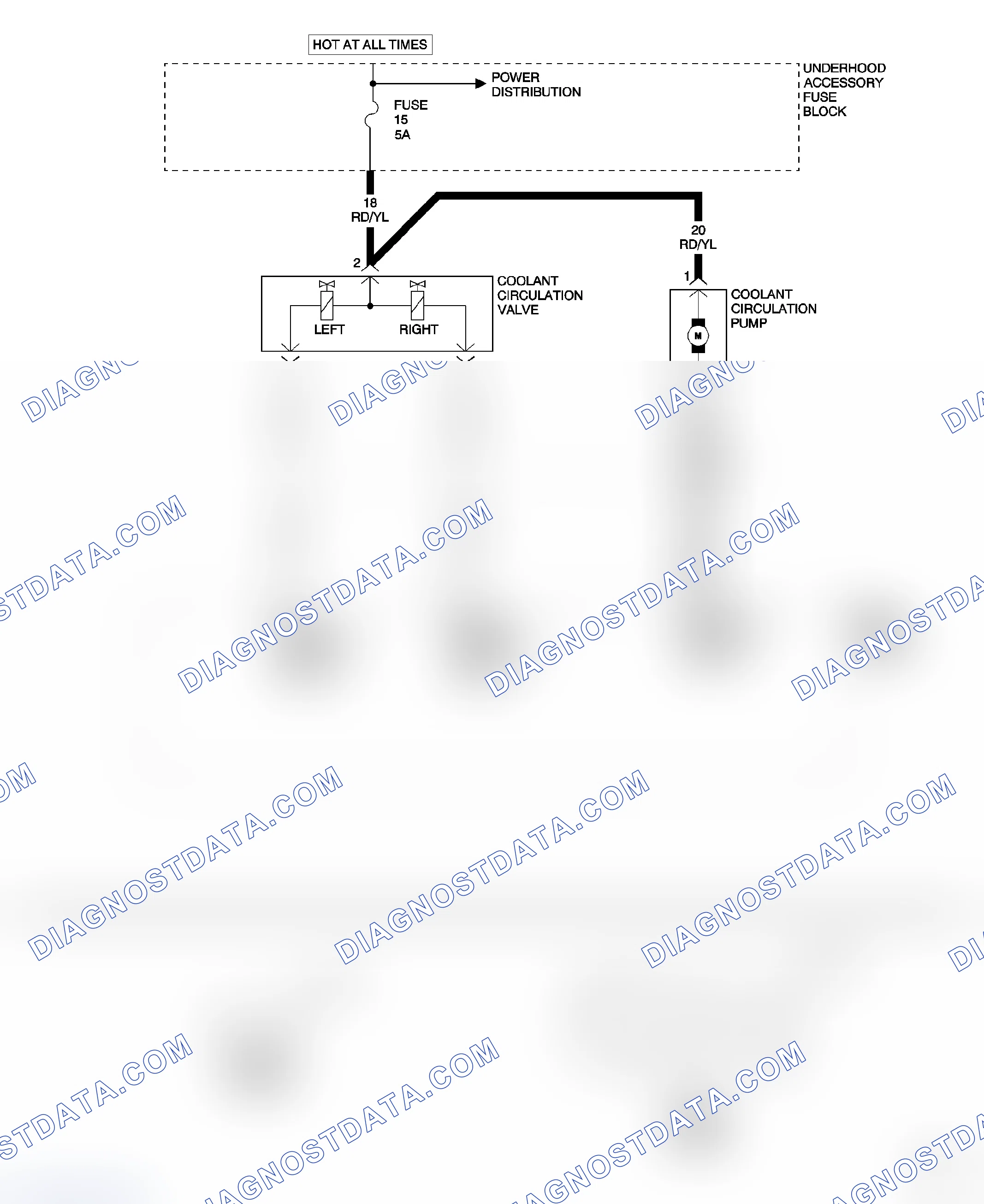 Scheme 50: COOLANT CIRCULATION PUMP CIRCUIT
