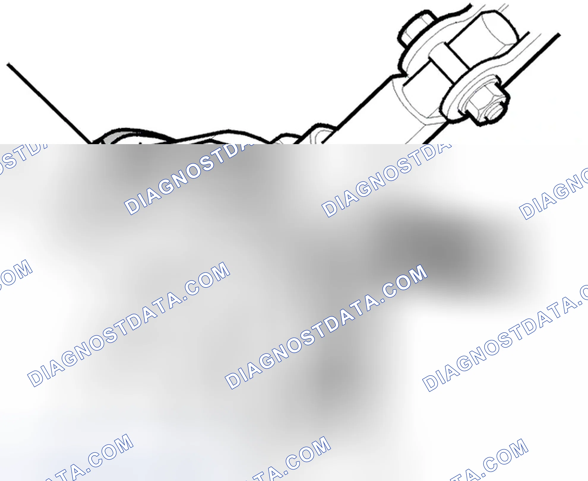 Scheme 1524: Checking the steering gear bearing in the boot at the firewall