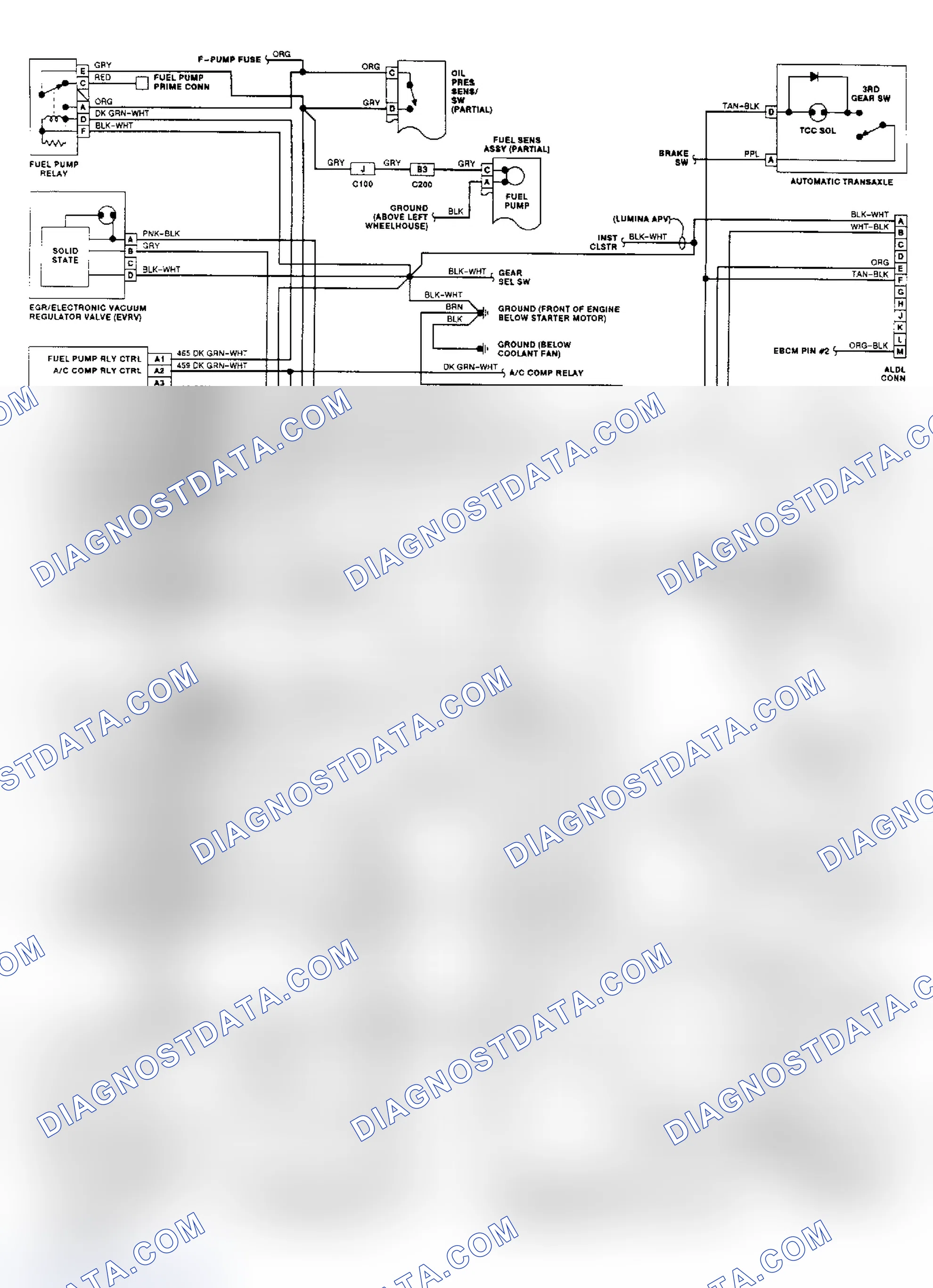 Scheme 5: Wiring Diagram (Lumina APV, Silhouette & Trans Sport 3.1L)