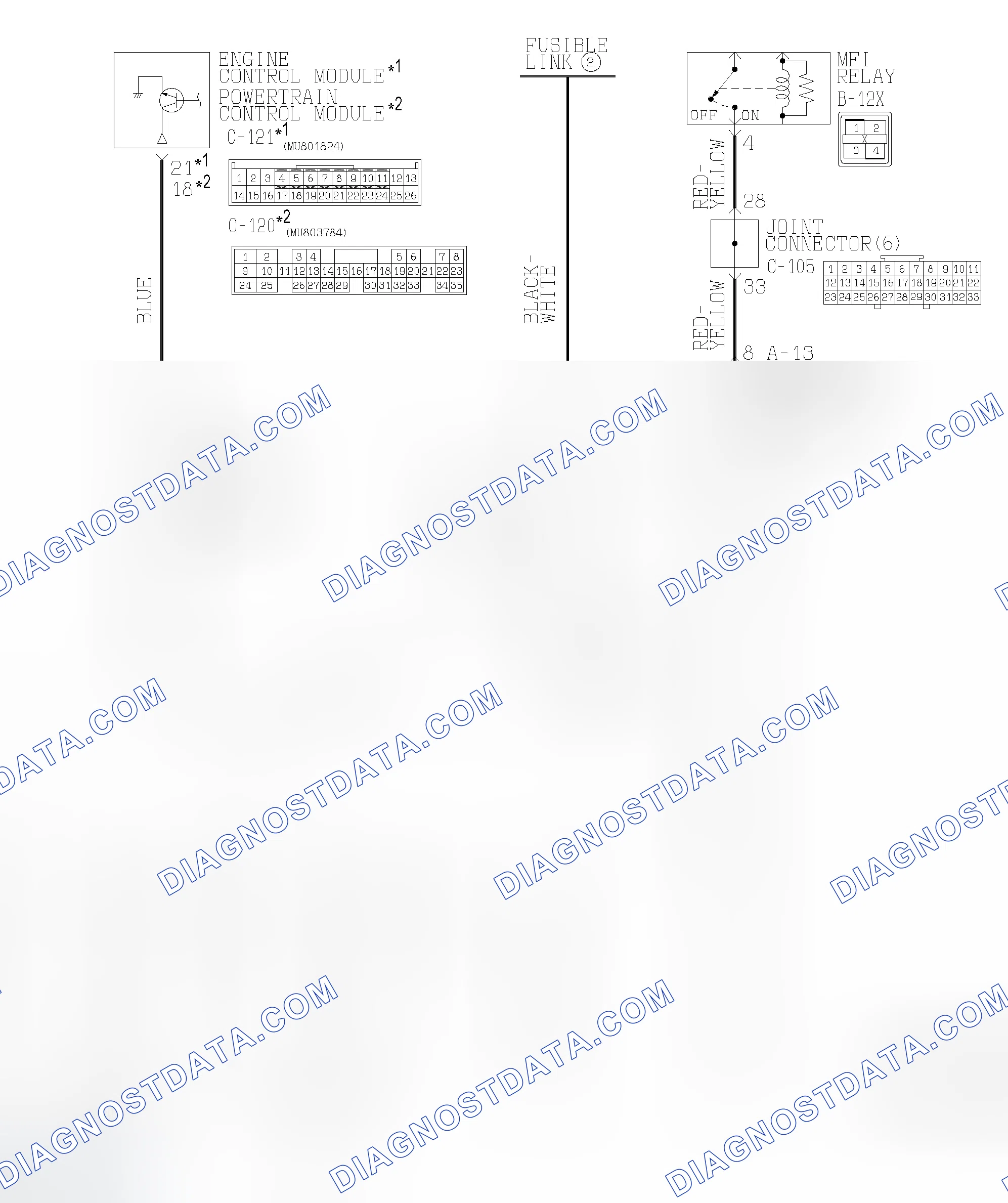 Scheme 76: INSPECTION PROCEDURE 3: Radiator Fan and Condenser Fan do not Operate