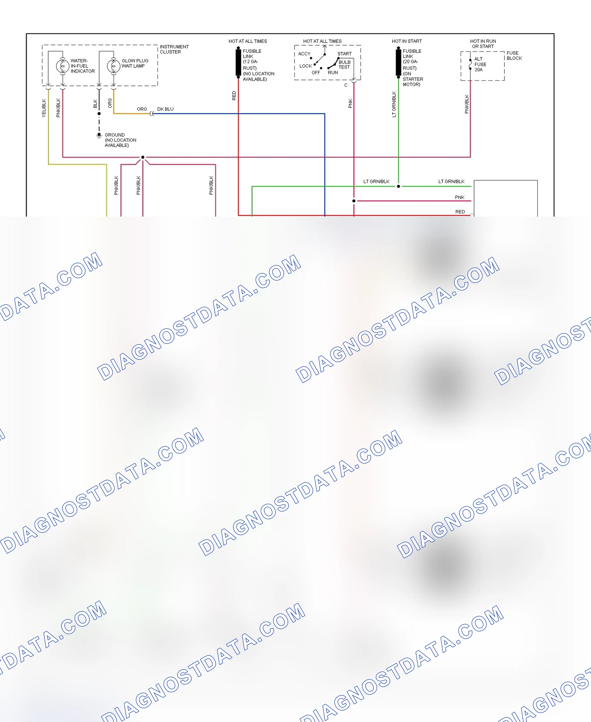 Scheme 238: Wiring Diagram ("P" Series - 6.5L VIN Y M/T)