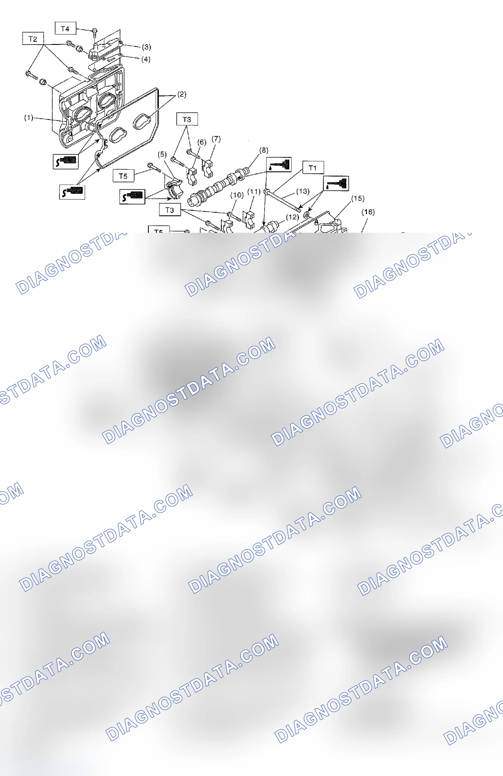Scheme 485: CYLINDER HEAD AND CAMSHAFT