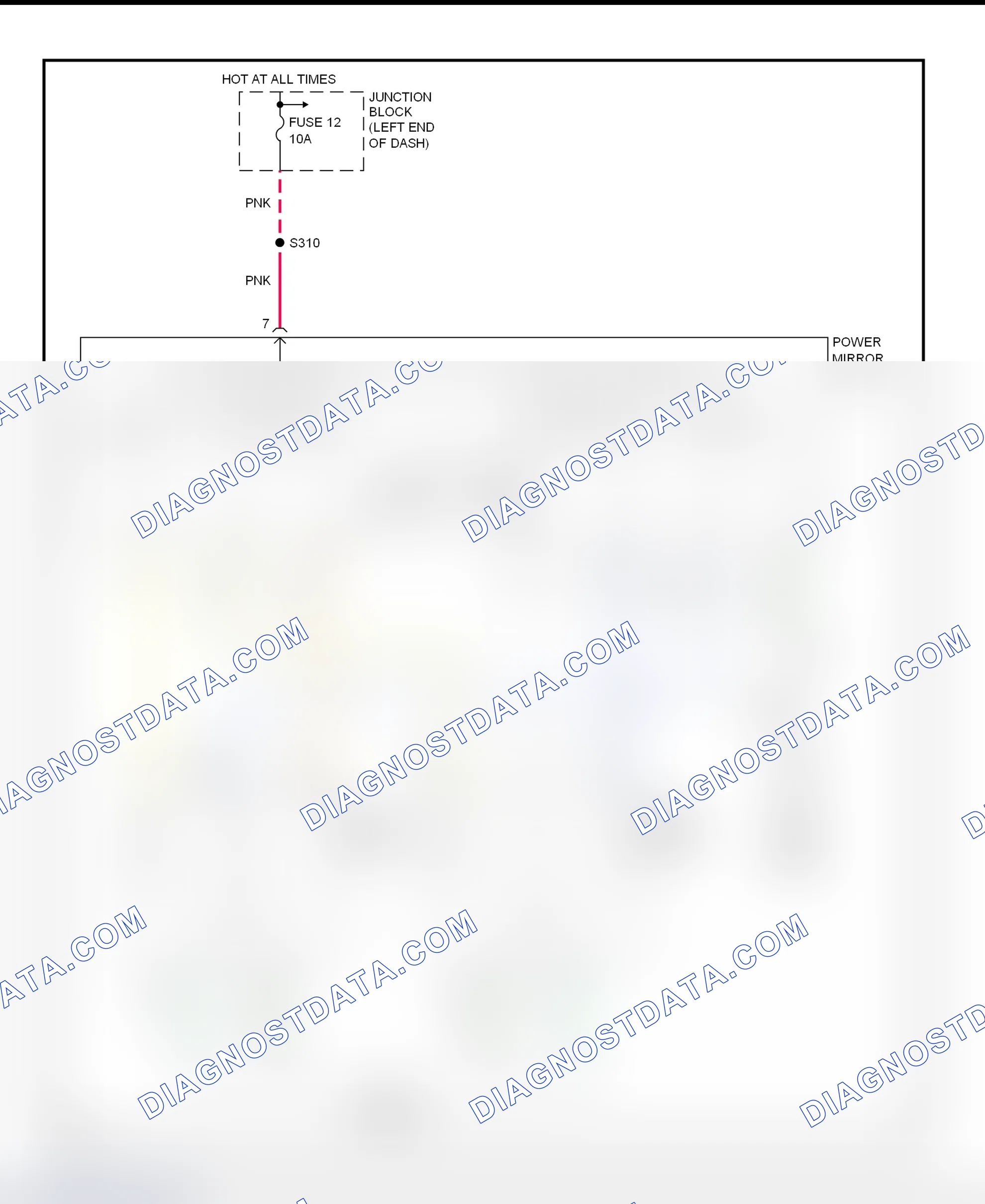 Scheme 4: Power Mirror System Wiring Diagram (Ram Pickup)