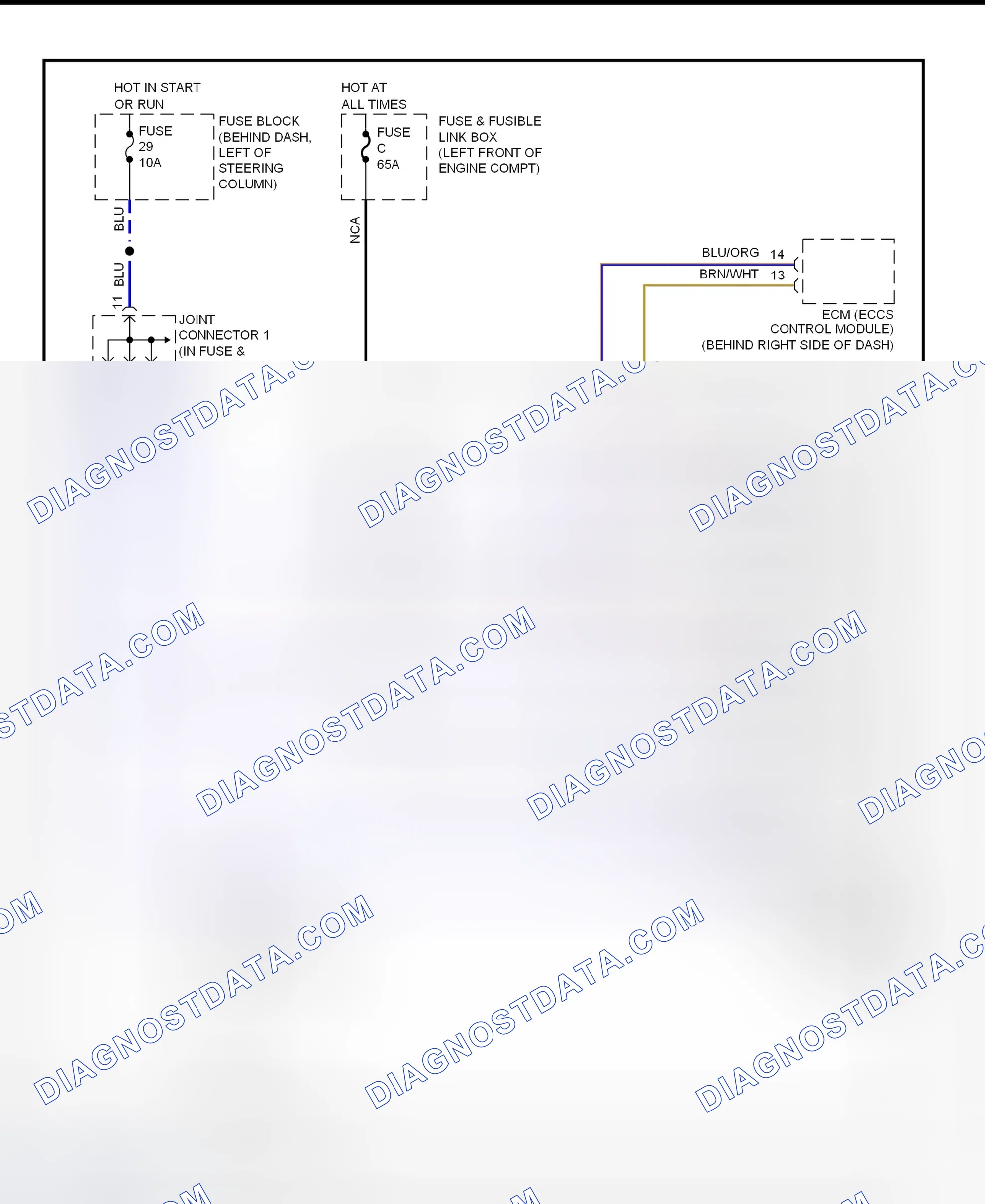 Scheme 3: Electric Cooling Fan System Wiring Diagram (1997 Quest)