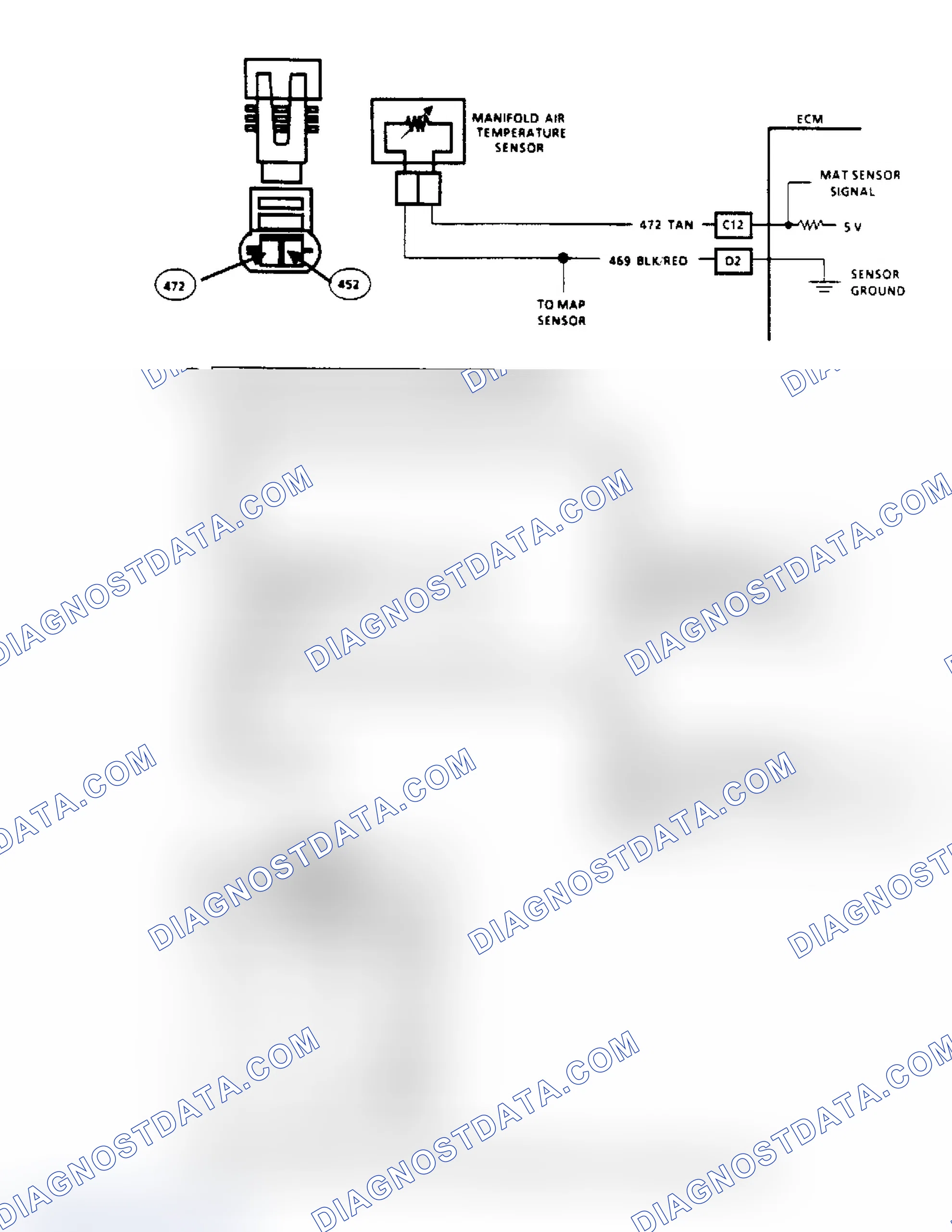 Scheme 59: Code 25, MAT Sensor Voltage Low (2.5L Engine) Flow Chart & Schematic