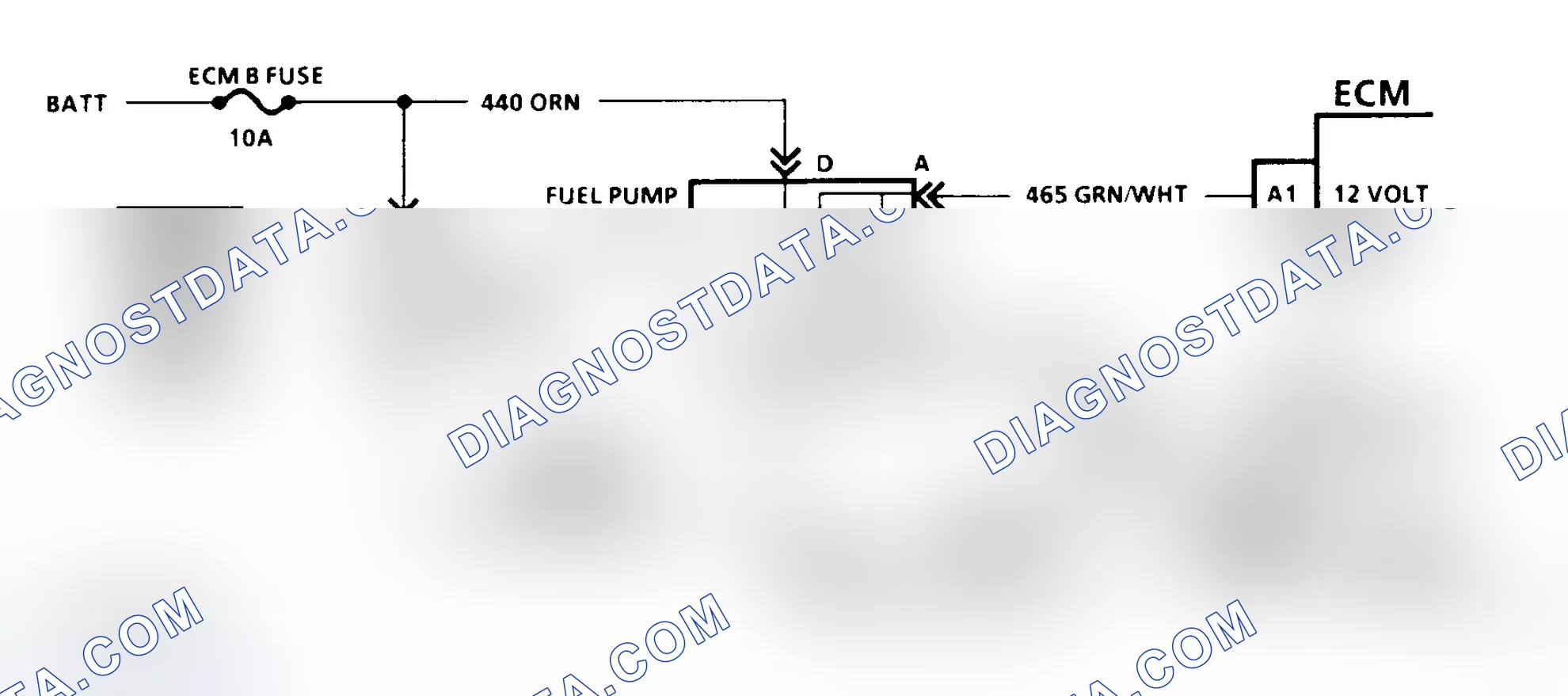 Scheme 162: Code 54 Schematic (Astro, Safari, S & T Series) Fuel Pump Circuit
