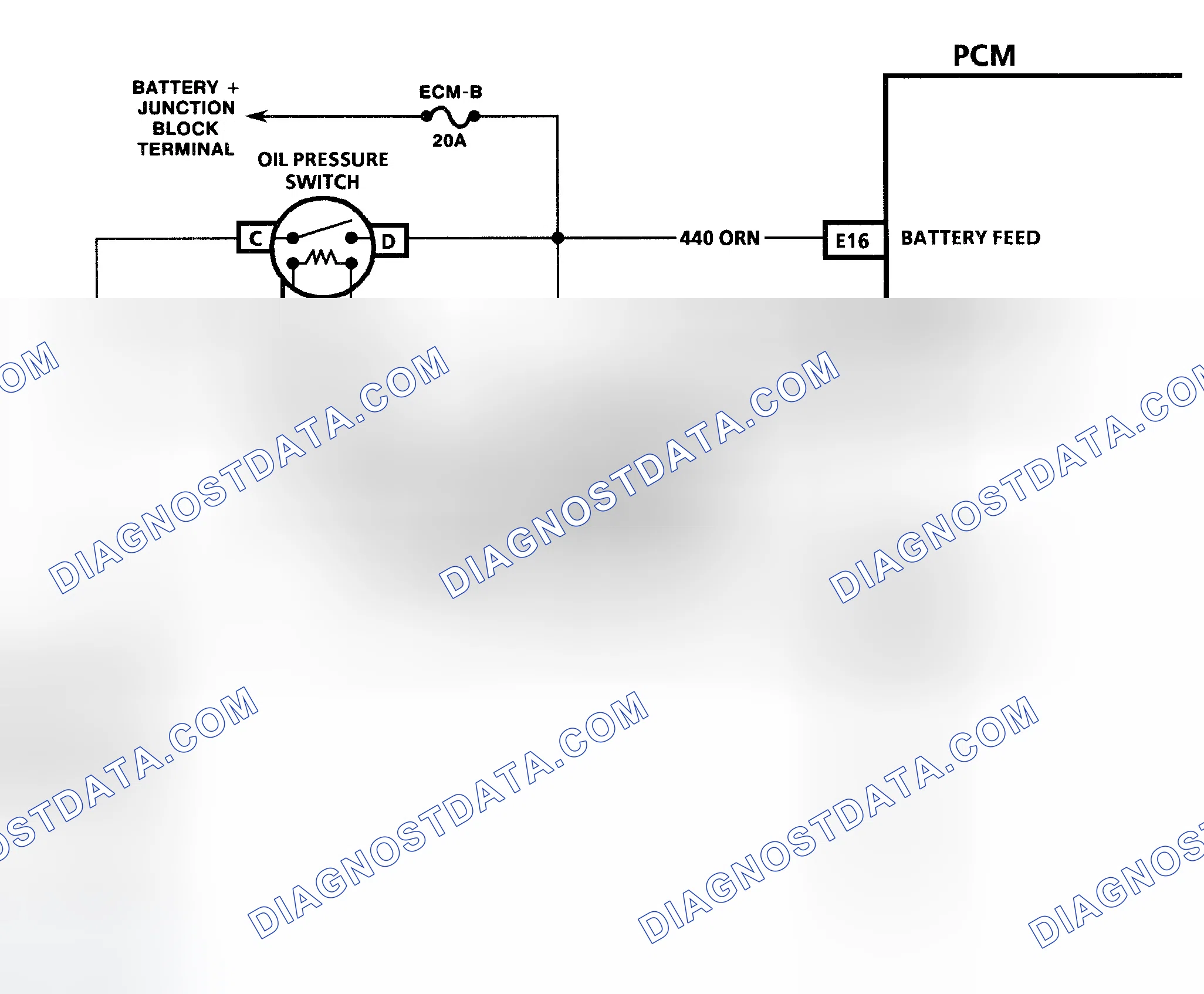 Scheme 264: Code 54 Schematic ("C" & "K" Series) Fuel Pump Circuit
