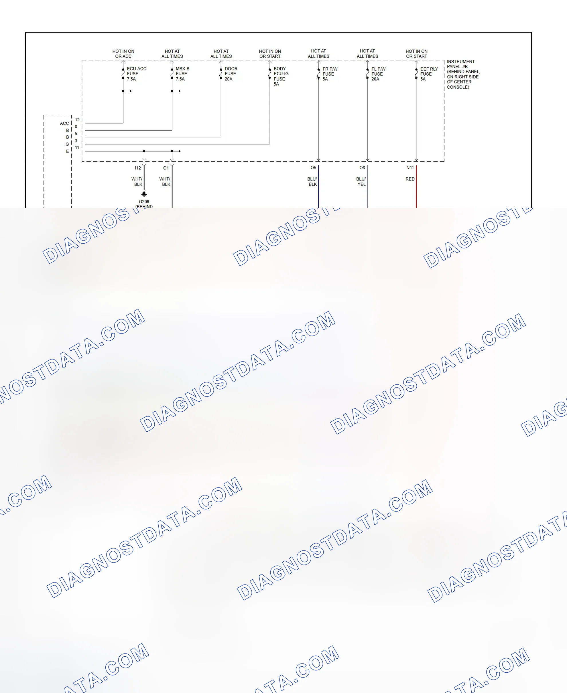 Scheme 23: Power Window System Wiring Diagram (Celica)