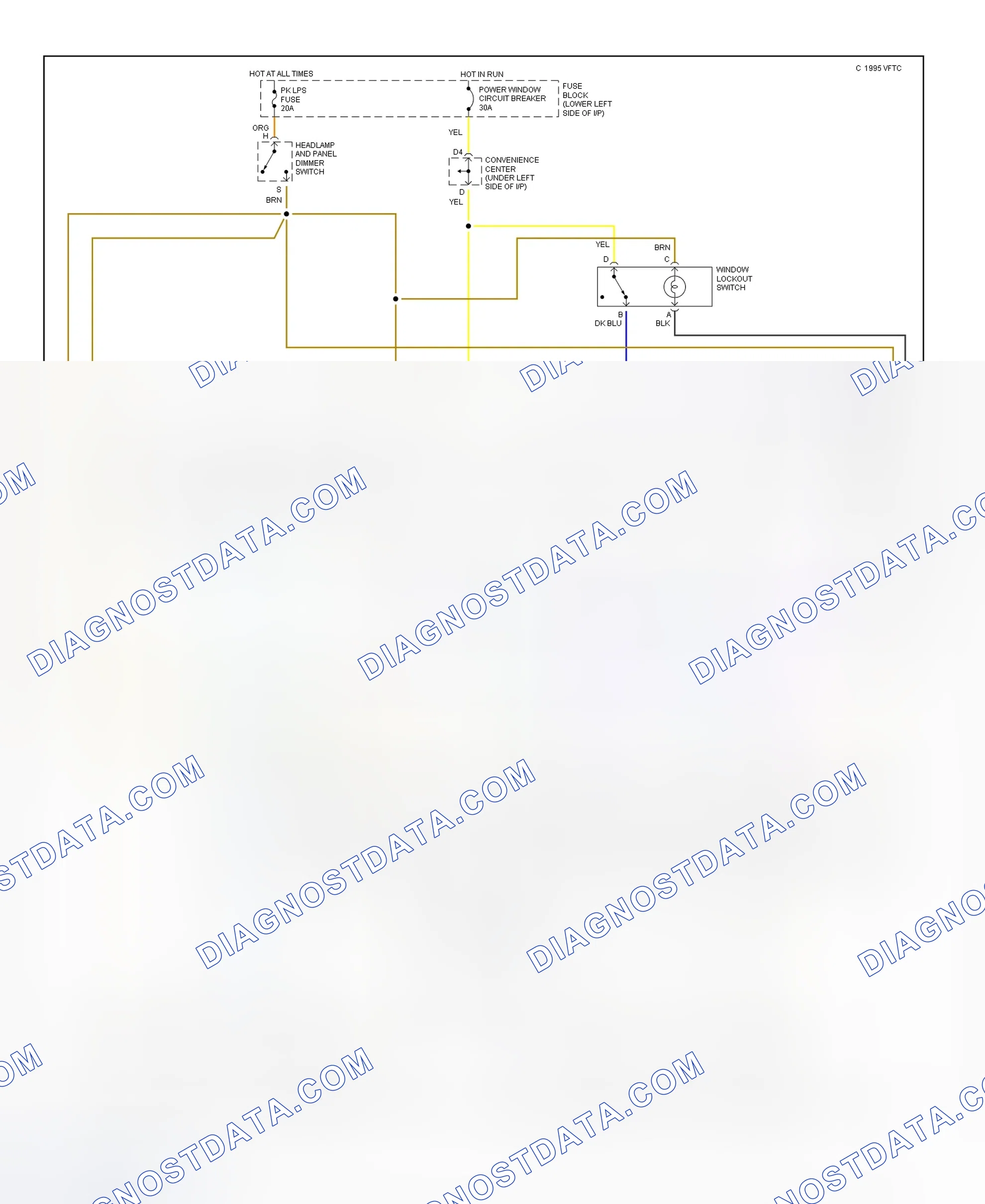 Scheme 2: Power Window Wiring Diagram (4 Door)