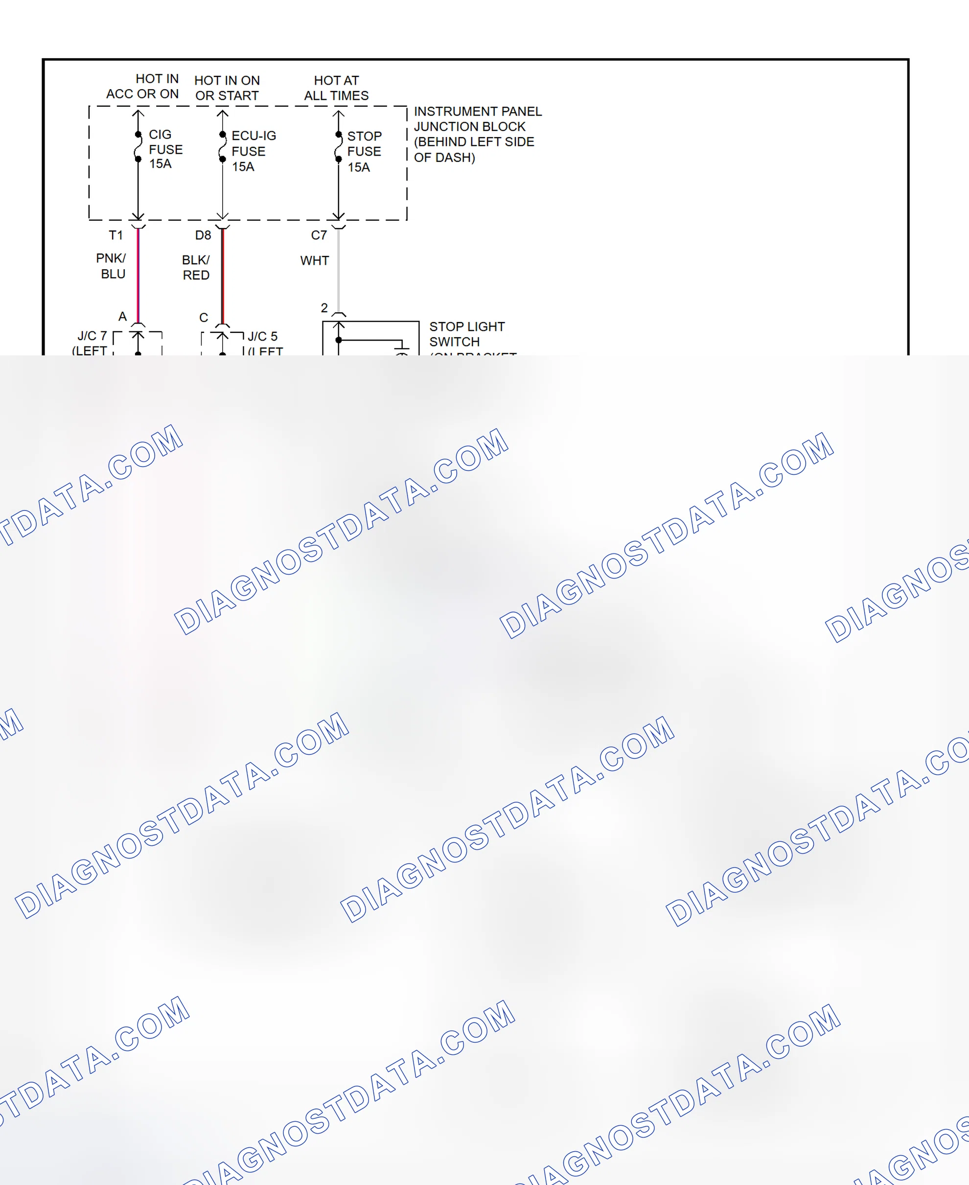 Scheme 289: Shift Interlock System Wiring Diagram (2001 - Lexus ES300)