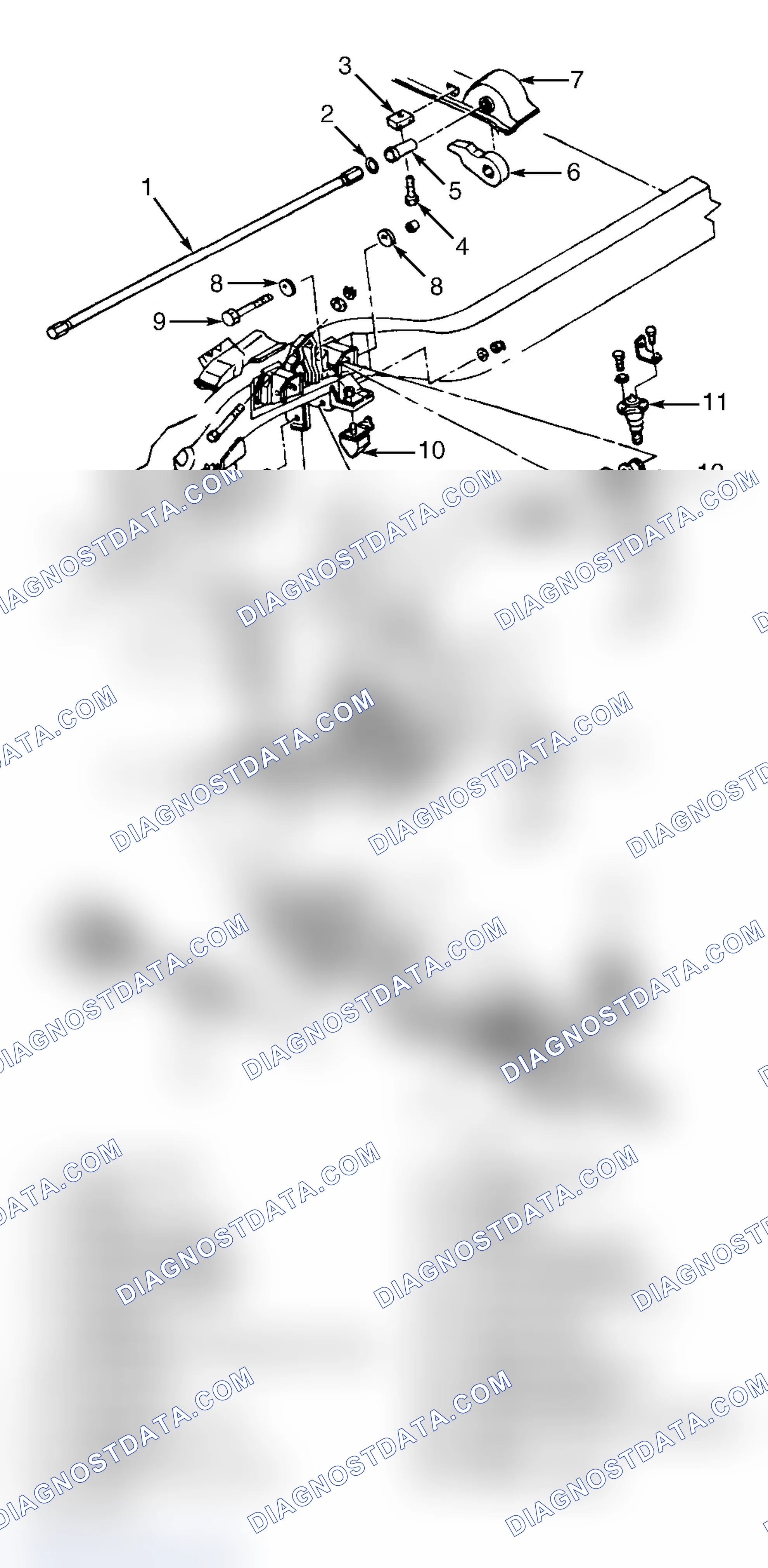 Scheme 8: Exploded View Of Front Suspension (Astro & Safari - Other Models Similar)