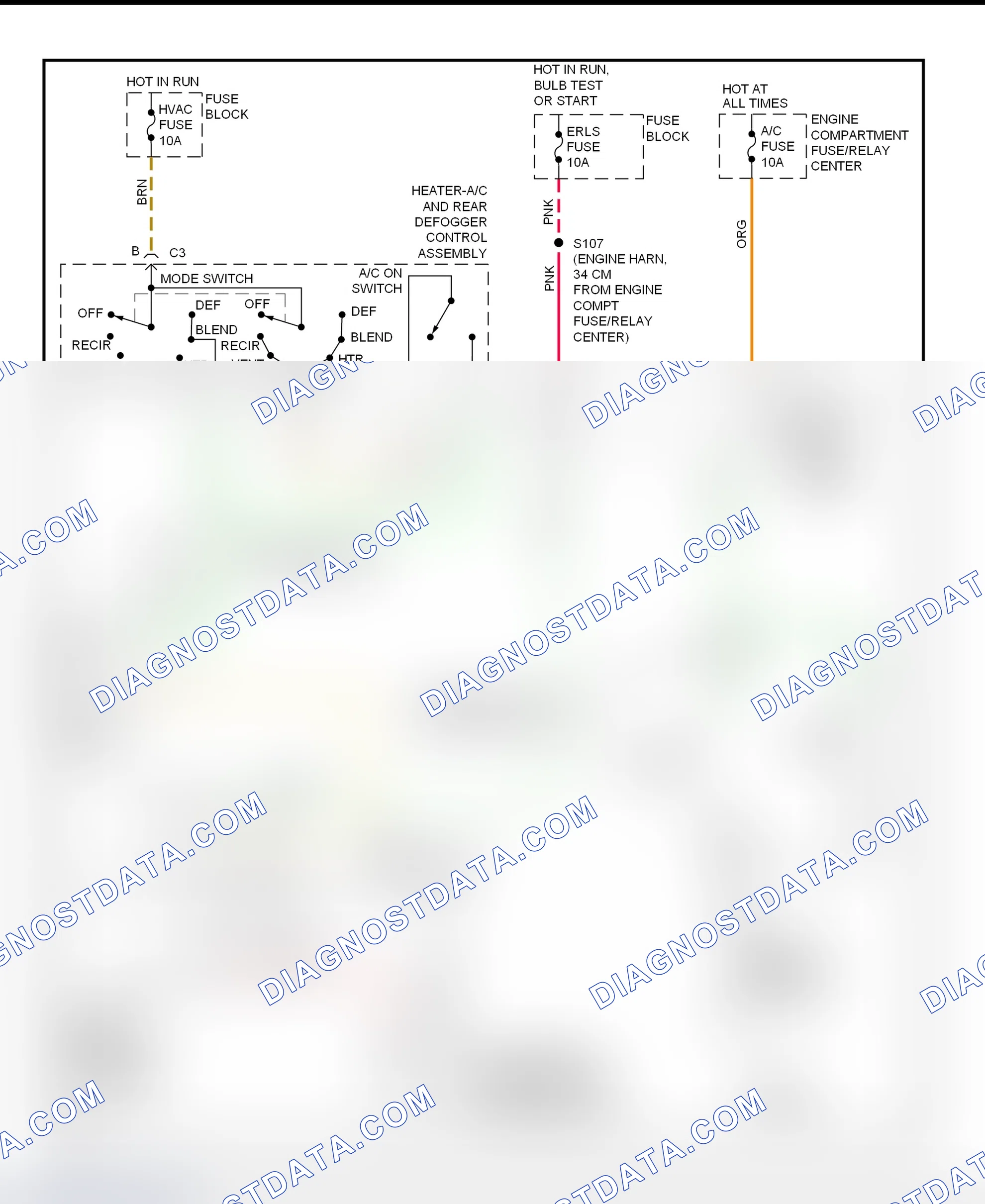 Scheme 9: A/C Compressor Clutch Control Circuit Wiring Diagram (Cavalier & Sunfire)