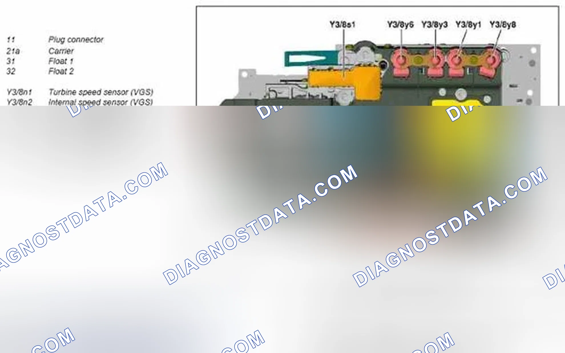 Scheme 210: Automatic transmission (AT), location of electric/electronic components - GF27.10-P-0001-08AHZ