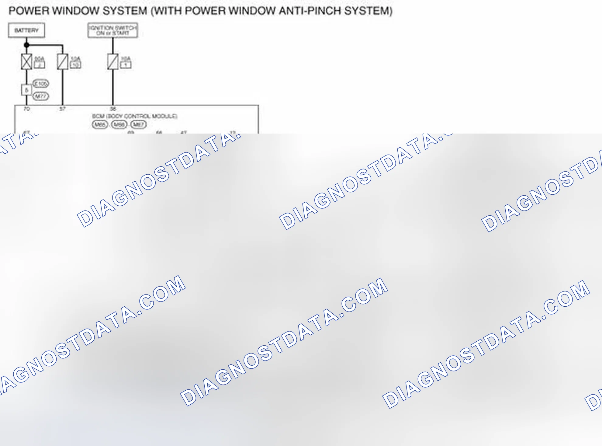 Scheme 30: Wiring Diagram - POWER WINDOW CONTROL SYSTEM (WHIT POWER WINDOW ANTI-PINCH SYSTEM)
