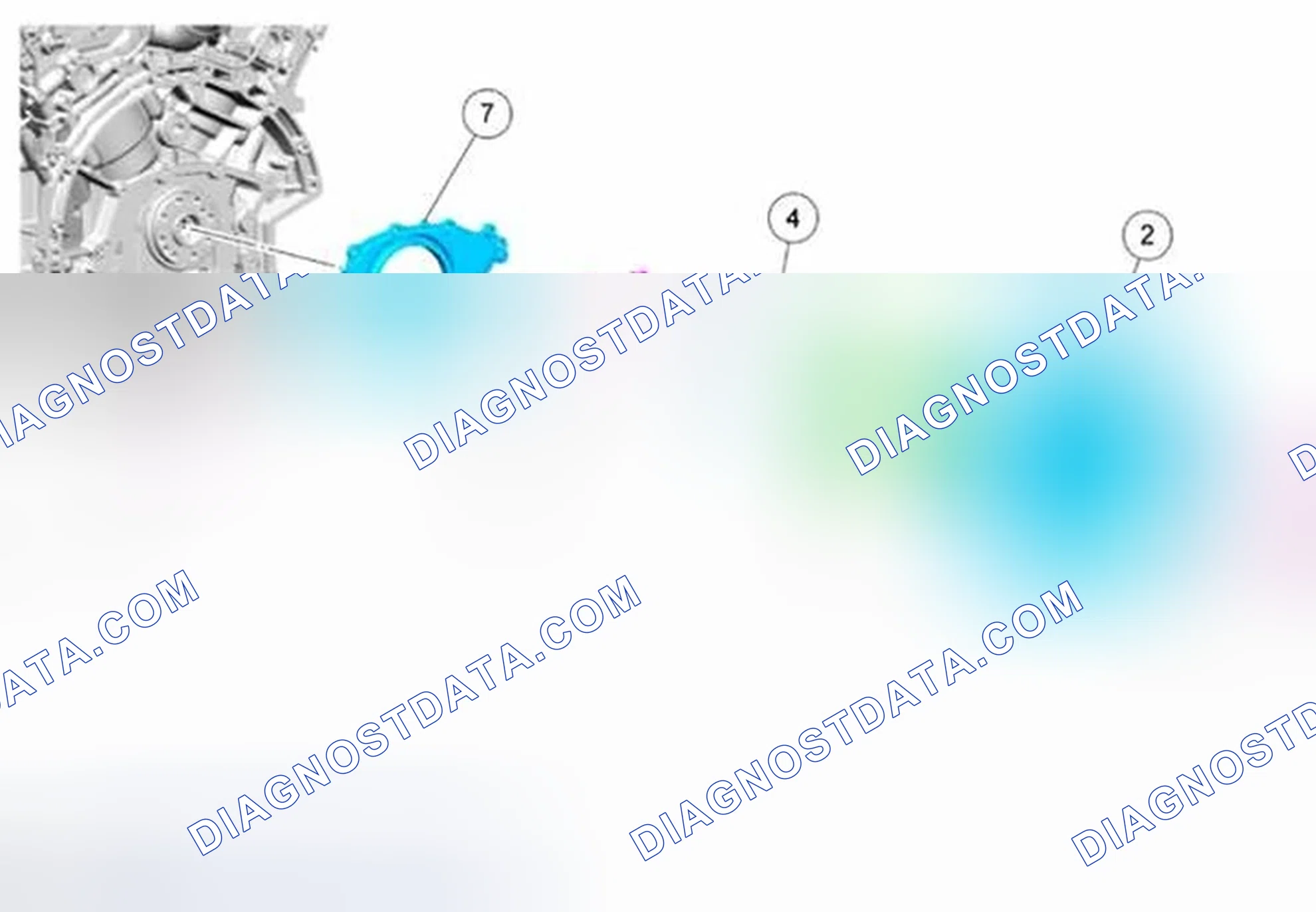 Scheme 992: Flexplate or Flywheel and Crankshaft Rear Seal - Exploded View