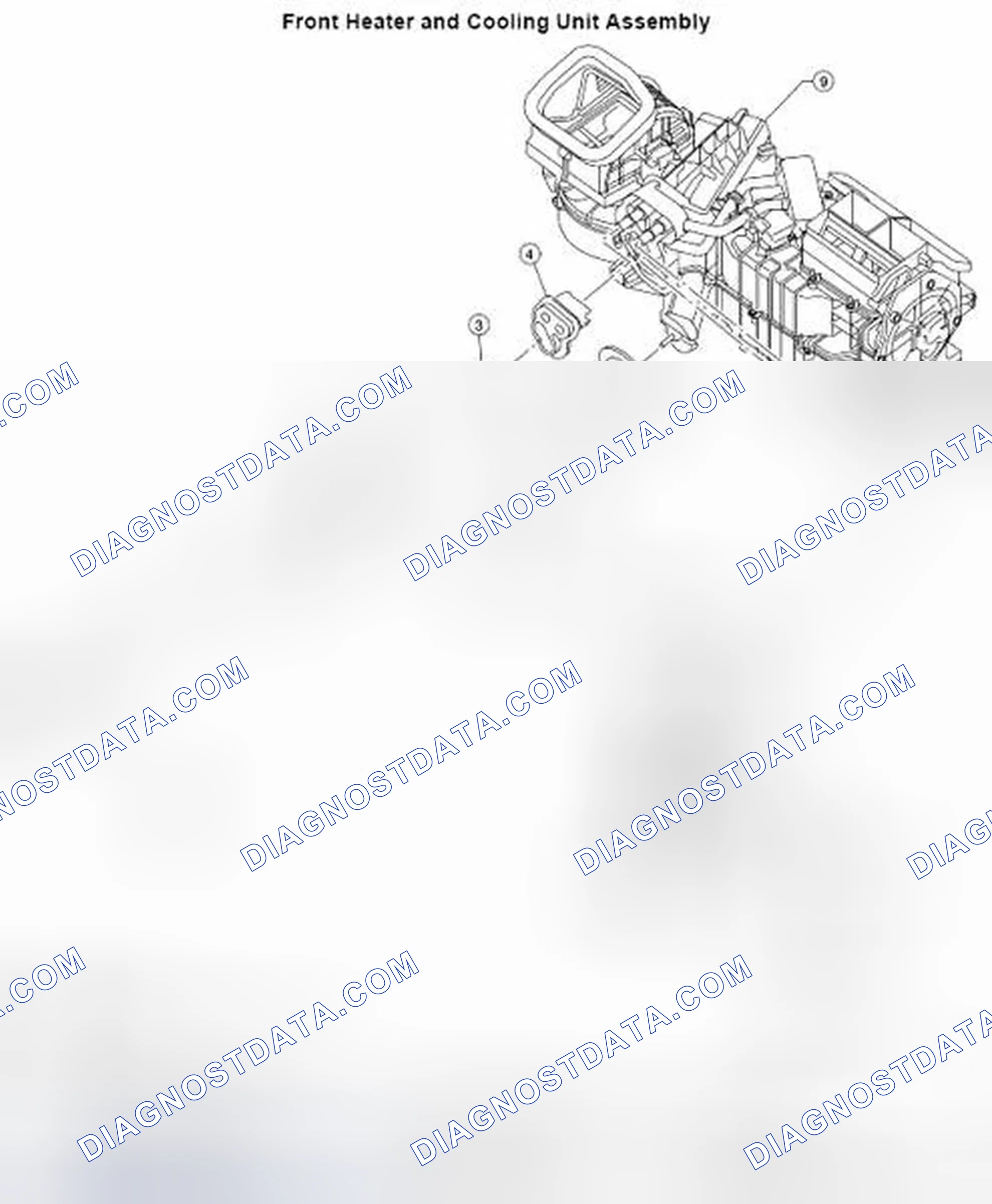 Scheme 81: Identifying Front Heater And Cooling Unit Assembly Components With Torque Specification