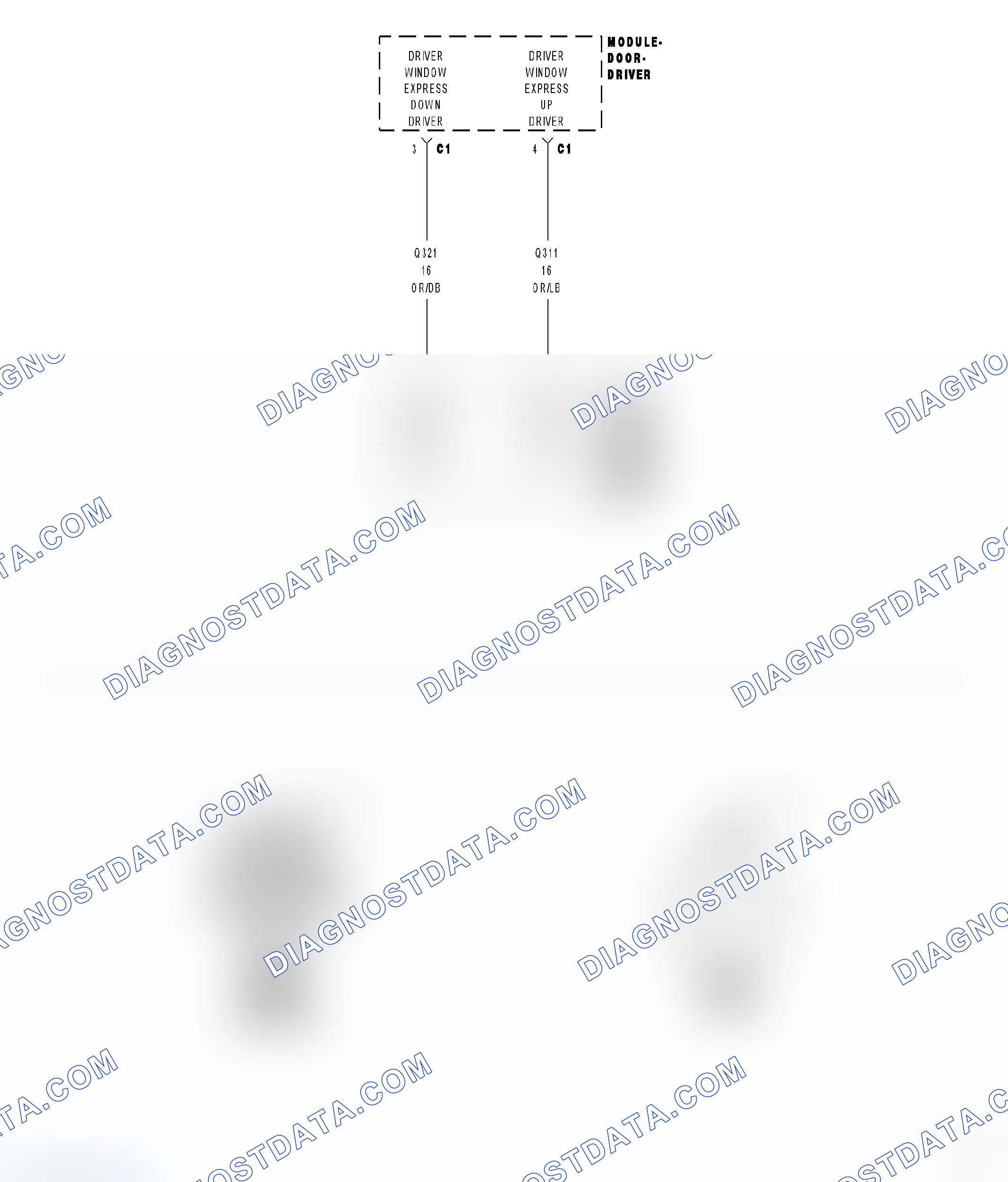 Scheme 12: B1854 - DRIVER WINDOW MOTOR CONTROL CIRCUIT LOW - DDM