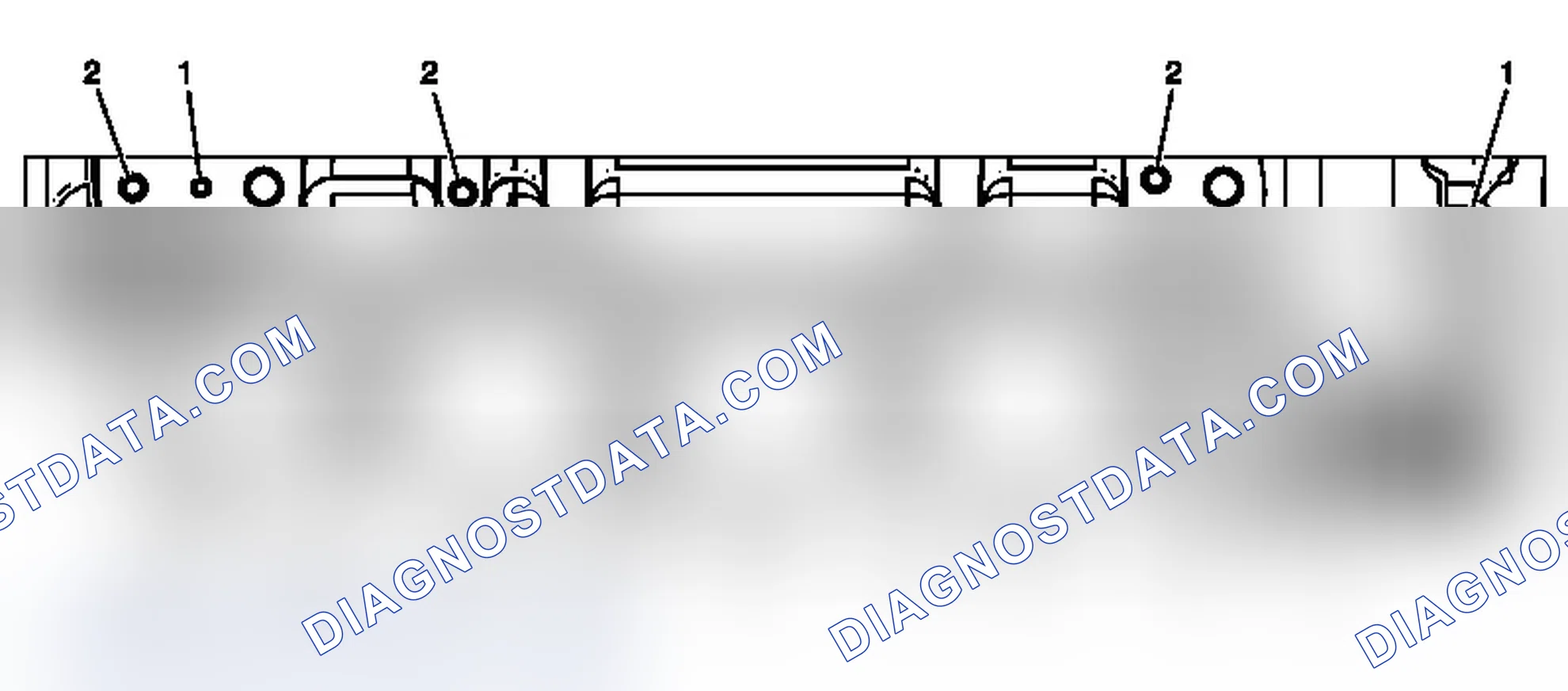 Scheme 116: Cylinder Head- Exhaust Manifold Deck View