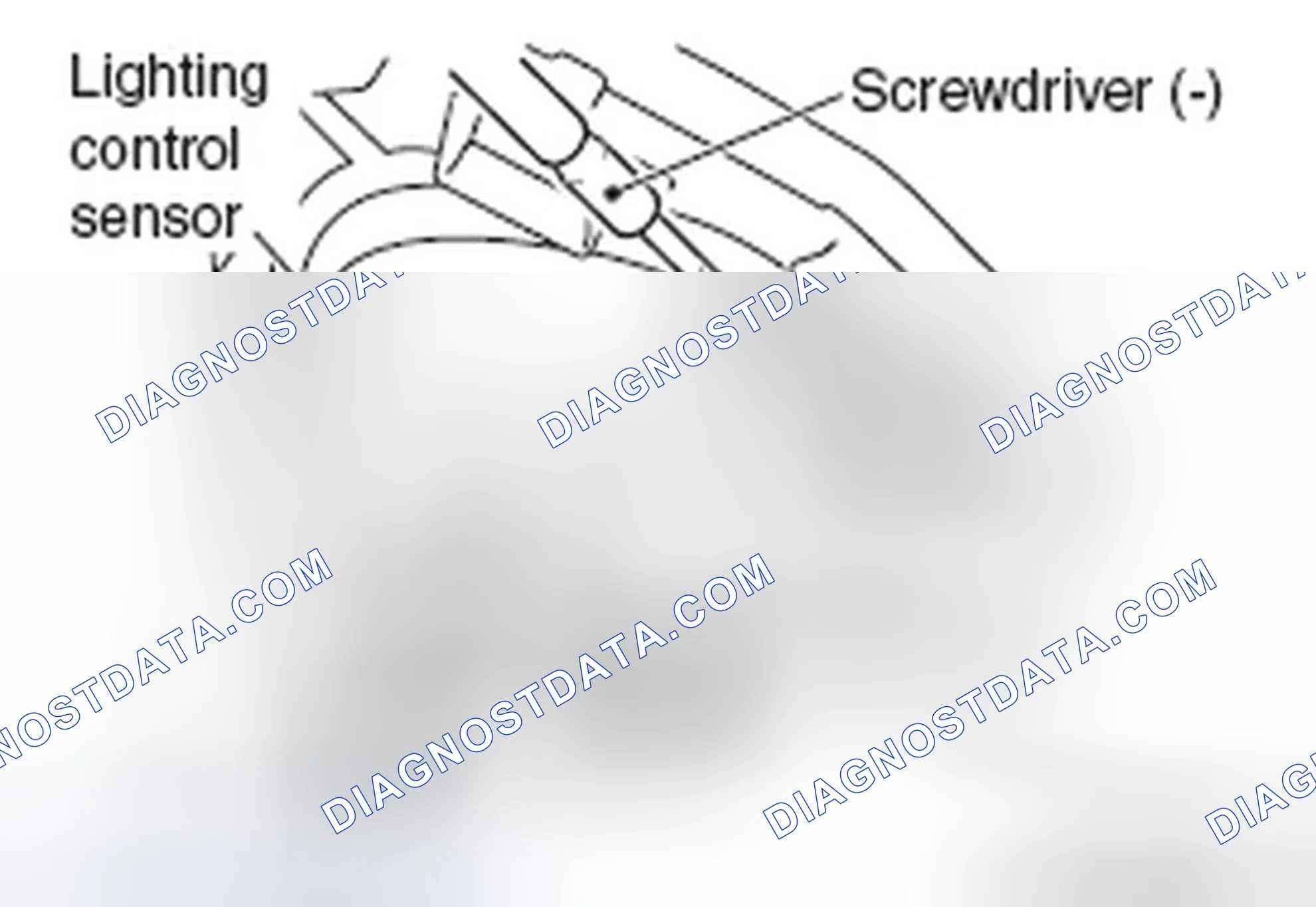 Scheme 40: << A >> LIGHTING CONTROL SENSOR REMOVAL