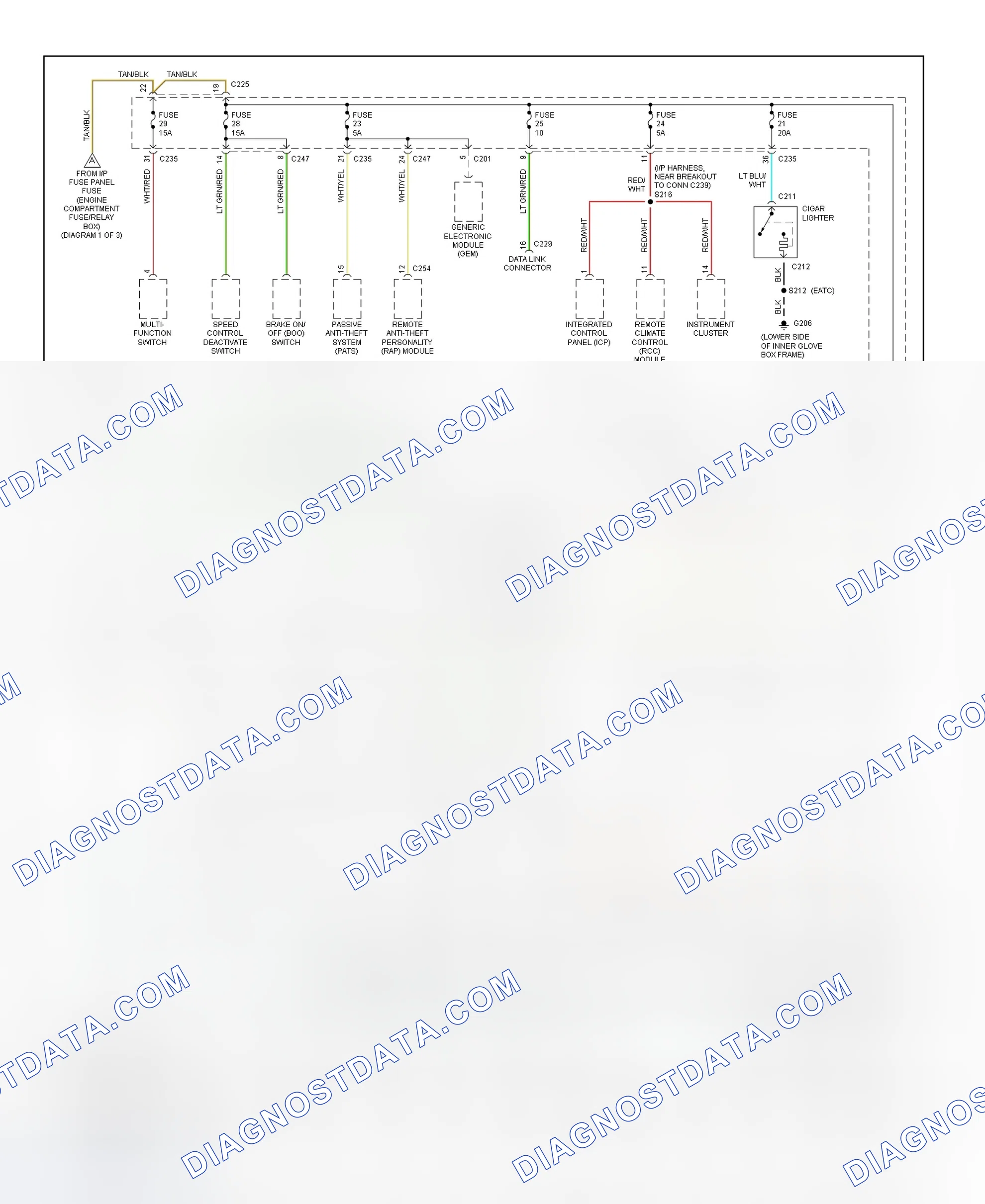 Scheme 12: Power Distribution Wiring Diagram (2 Of 3)