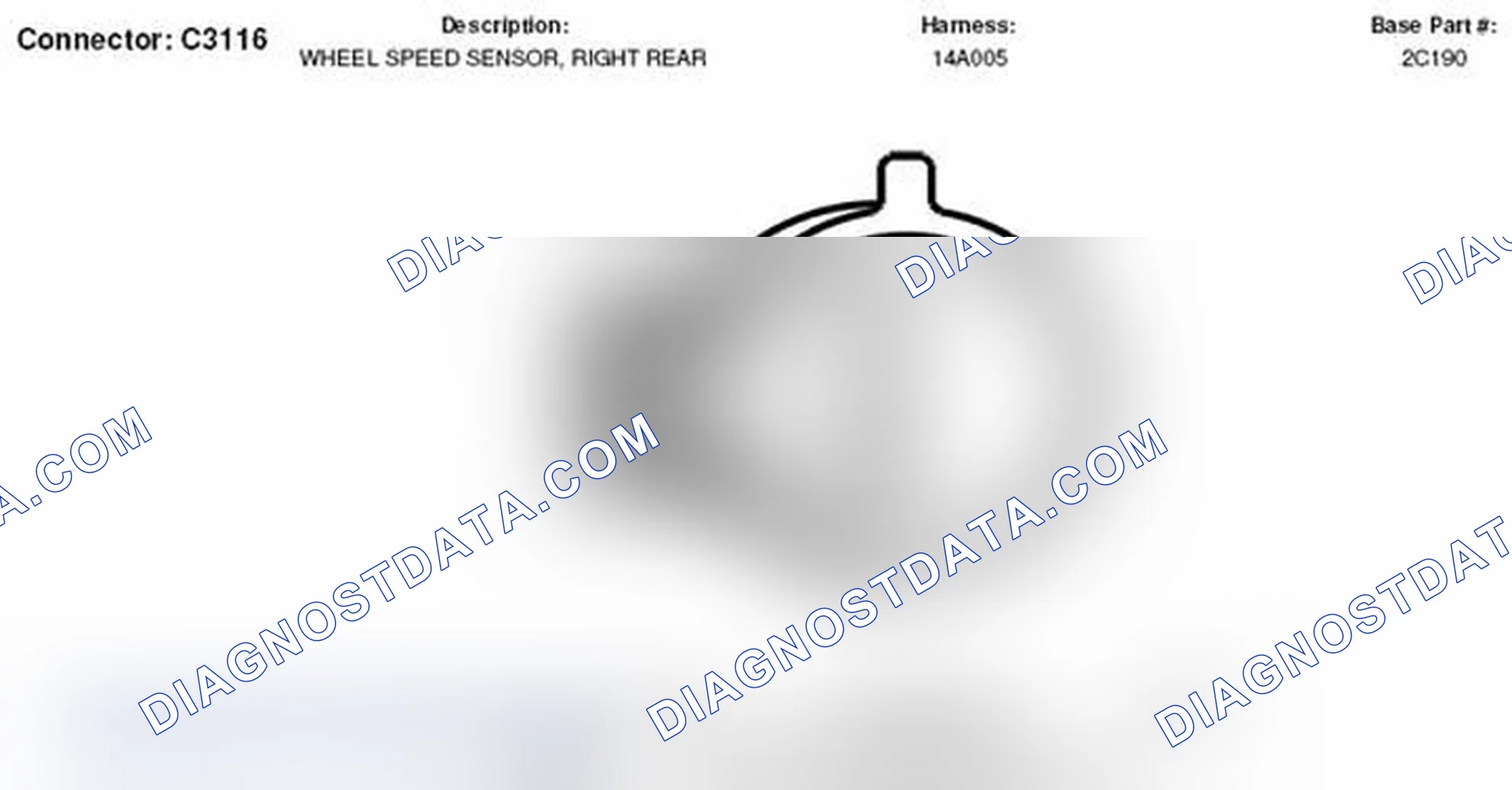 Scheme 263: Right Rear Wheel Speed Sensor Connector End View (C3116)
