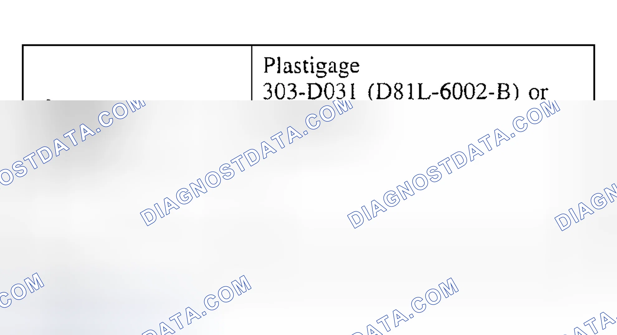Scheme 22: CAMSHAFT JOURNAL - CLEARANCE, PLASTIGAGE METHOD