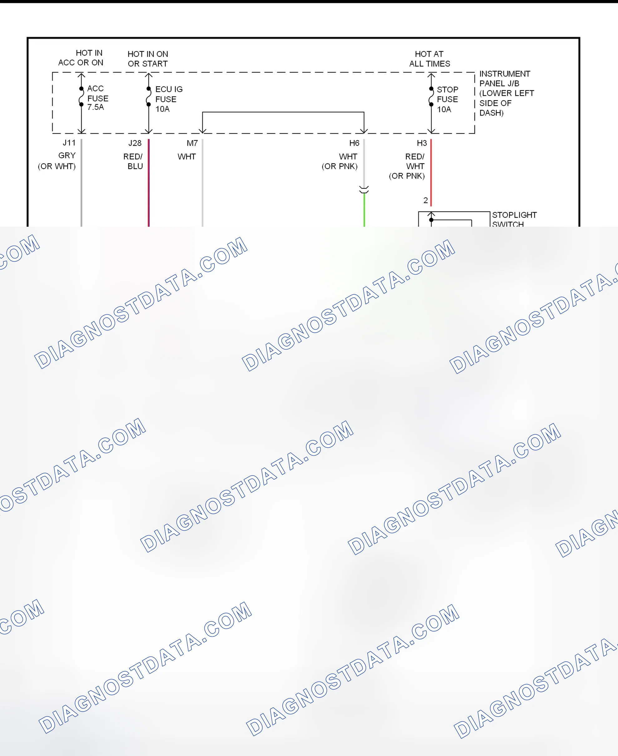 Scheme 212: Shift Interlock System Wiring Diagram (2001 - Toyota RAV4)