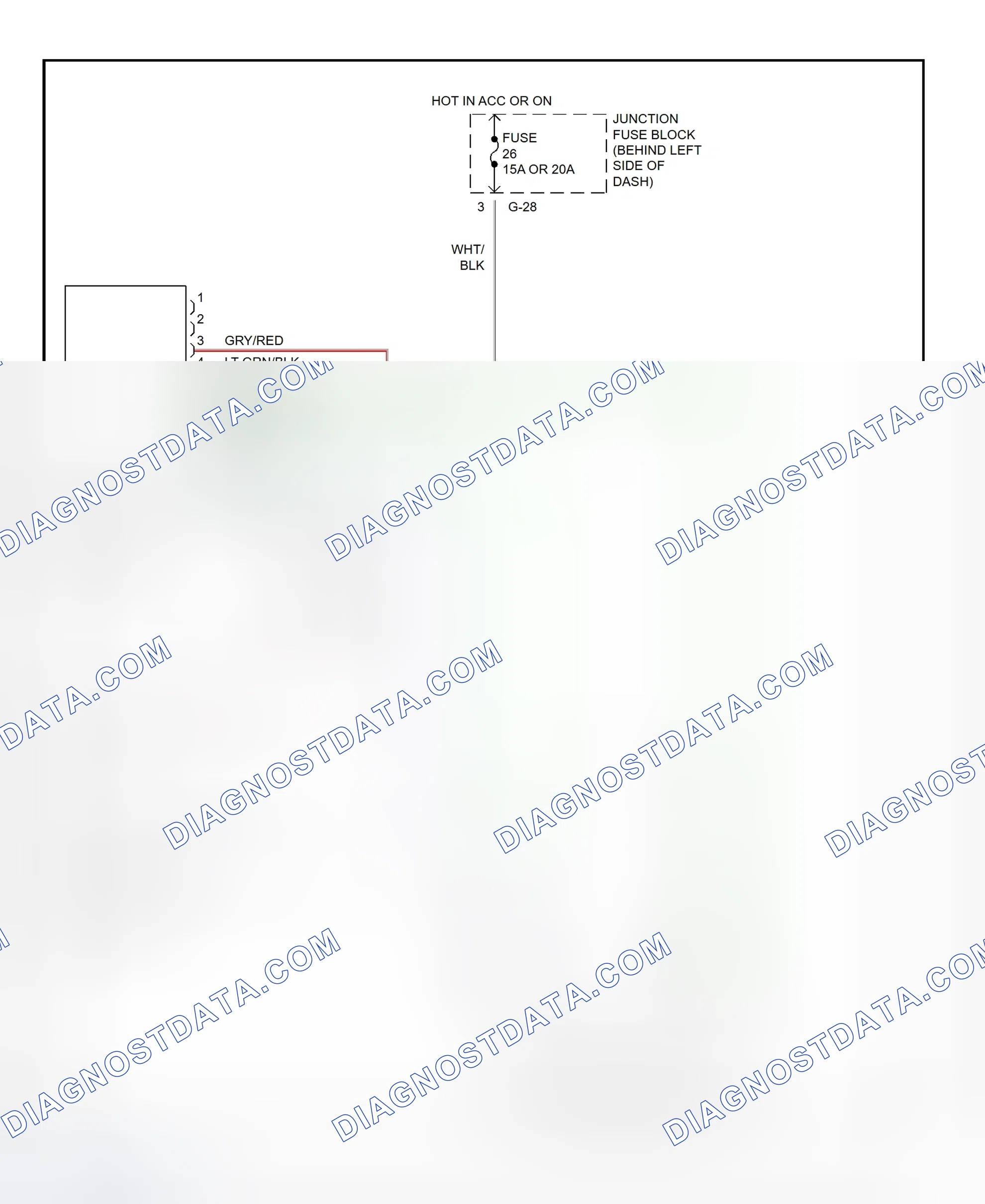 Scheme 1: Power Mirror System Wiring Diagram (Esteem)