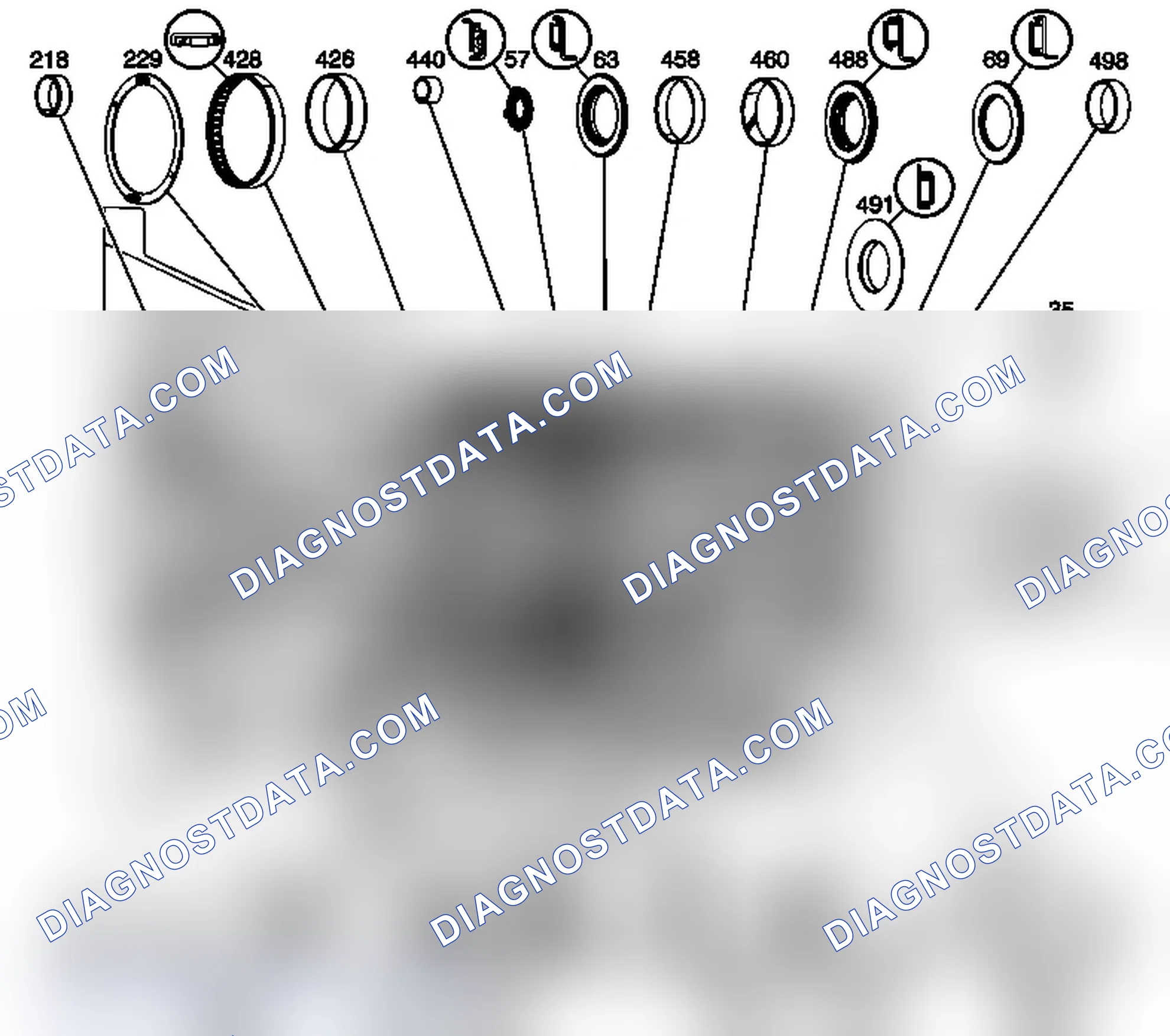 Scheme 97: Bushing, Bearing, and Washer Locations (6L90)