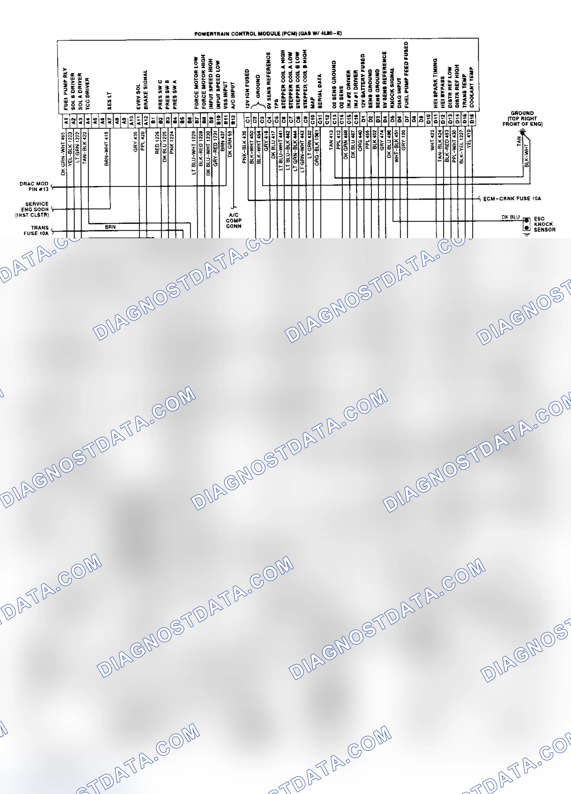 Scheme 20: Wiring Diagram ("P" Series Motorhome 5.7L & 7.4L W/4L80-E Trans.)