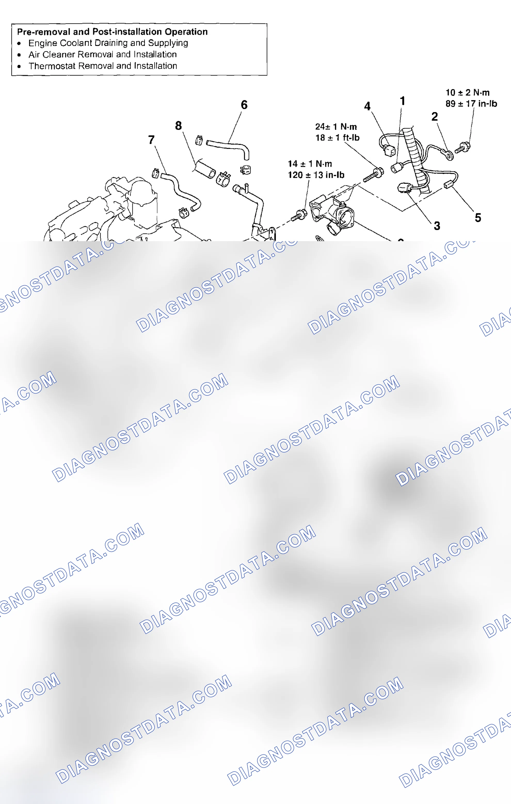 Scheme 129: REMOVAL AND INSTALLATION < 2.0L ENGINE >