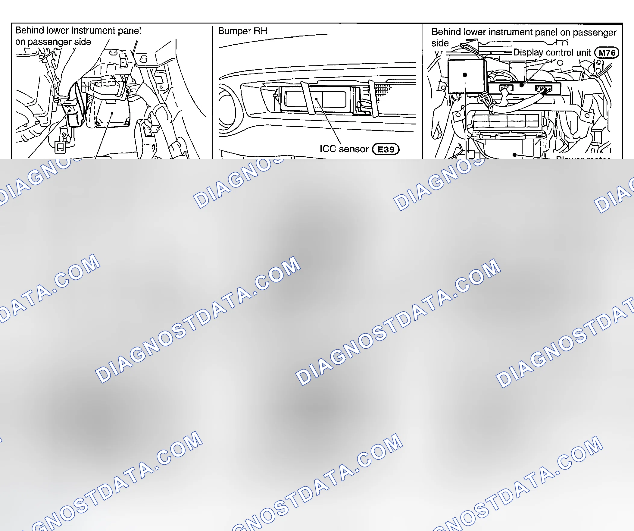 Scheme 141: COMPONENT PARTS AND HARNESS CONNECTOR LOCATION