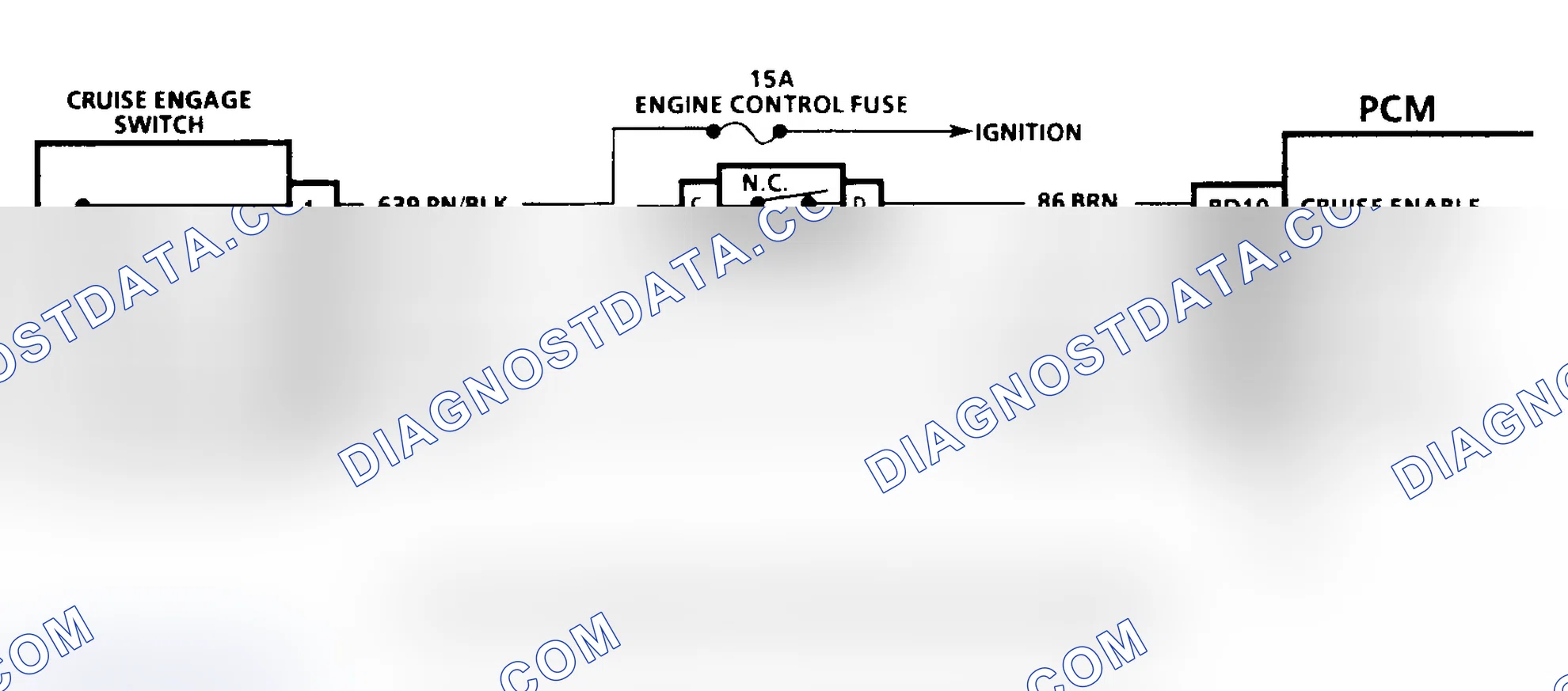 Scheme 335: CODE 67, Schematic, Cruise Engage Switches (3.8L)