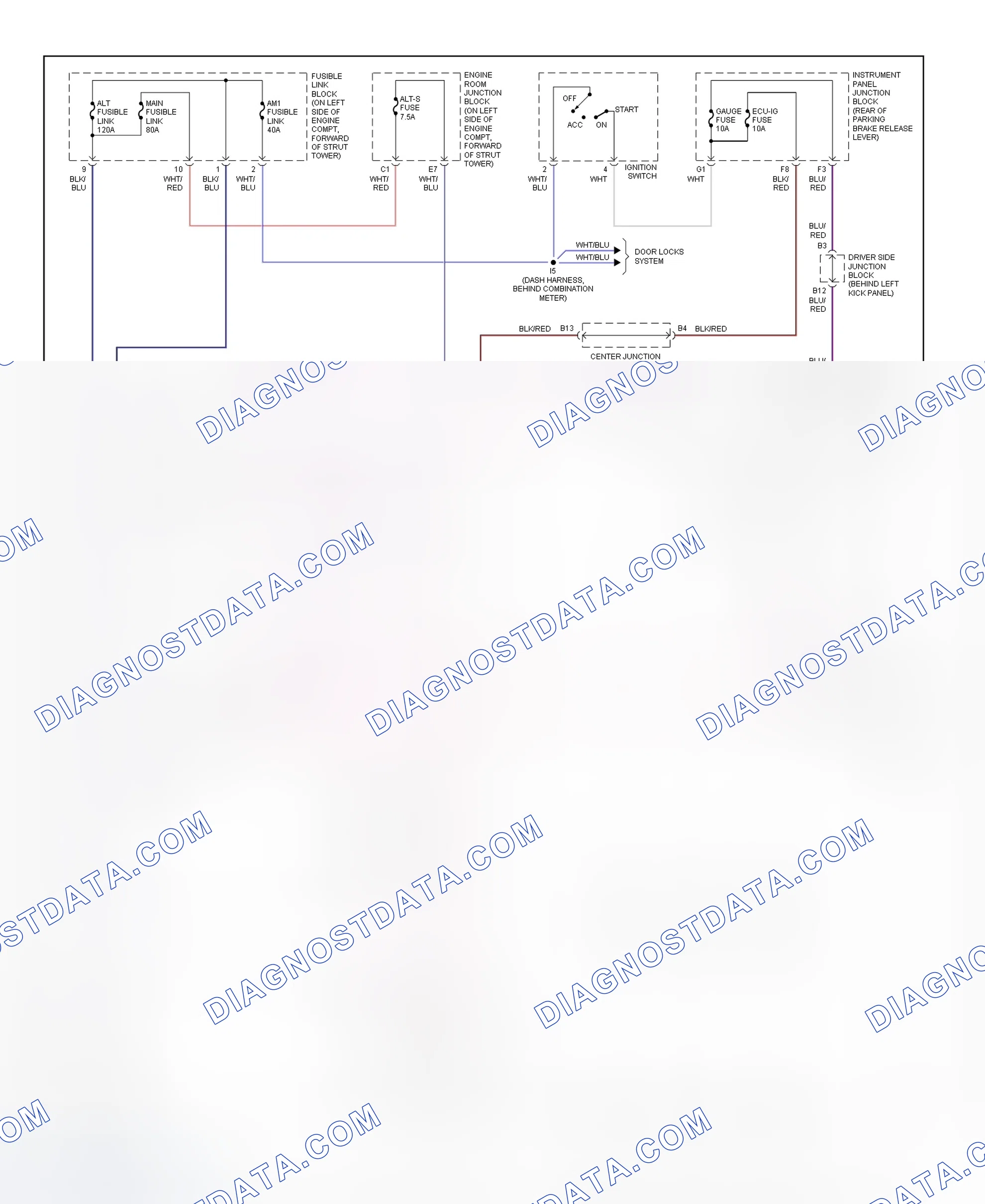 Scheme 3: Charging System Wiring Diagram (LS400)